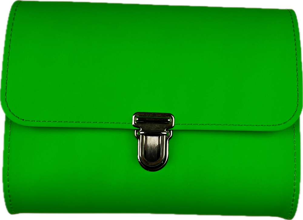 Leder Umhängetasche Roma neon grün